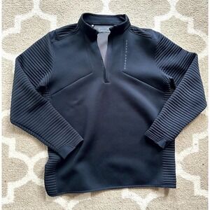 Under Armour Golf Storm Jacket Men's L Black Loose Long Sleeve 1/4 Zip Pullover